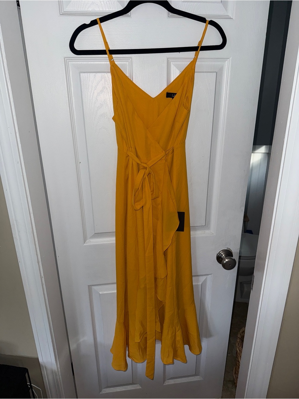 Lulu's Spaghetti Strap Wrap Maxi Dress